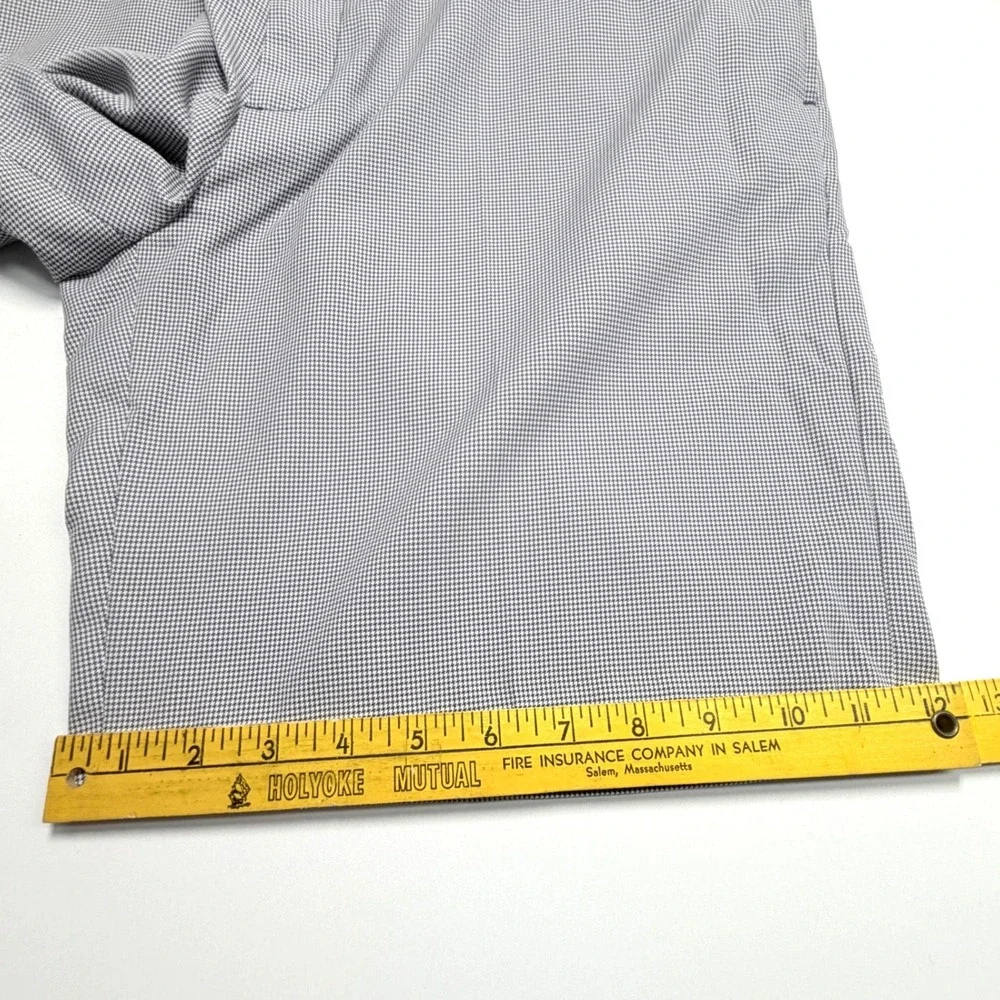 Donald Ross Mens Golf Shorts Size 34 Blue White Micro Houndstooth Performance